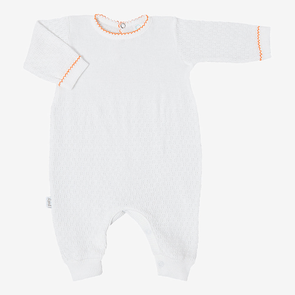 Paty Knit, LS Collegiate Romper with Football #166LS FT