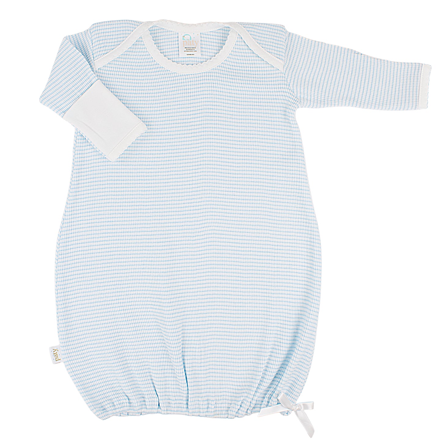 Rib Knit Overlap Shoulder Gown