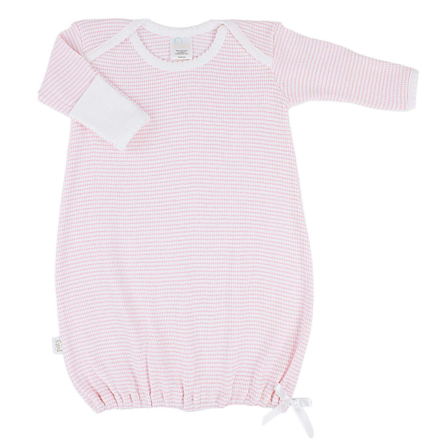 Rib Knit Overlap Shoulder Gown