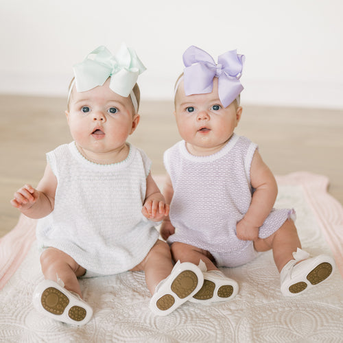 Paty Knit Solid Color Diaper Set